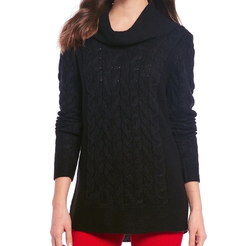 Black Cable Knit Sweater